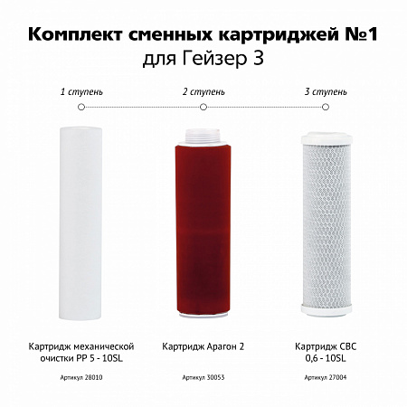 Комплект картриджей Гейзер  ЛЮКС (исп.1) - фото
